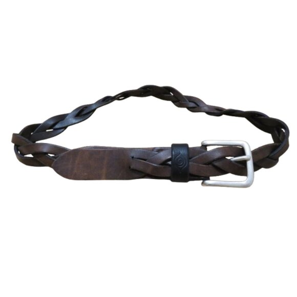 Phantasmagoria Other - PHANTASMAGORIA LEATHER Dylan Braided Leather Belt in Dark Brown Western Size 38